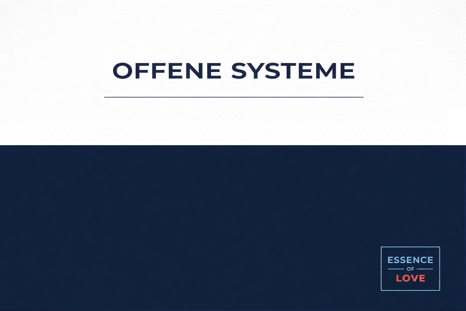 OFFENE SYSTEME