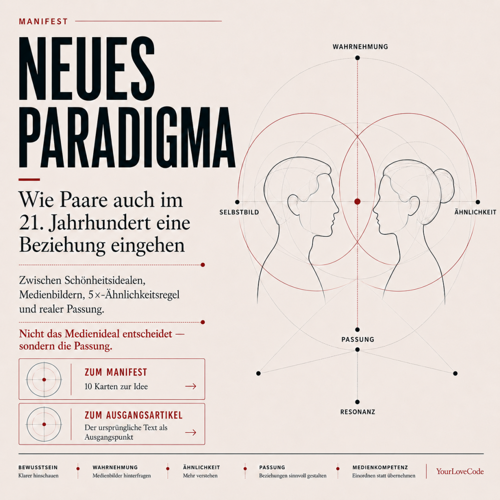 Die Wahrheit über Schönheitsideale, Paarbildung - Die 5xÄhnlichkeitsregel und das neue Paradigma?